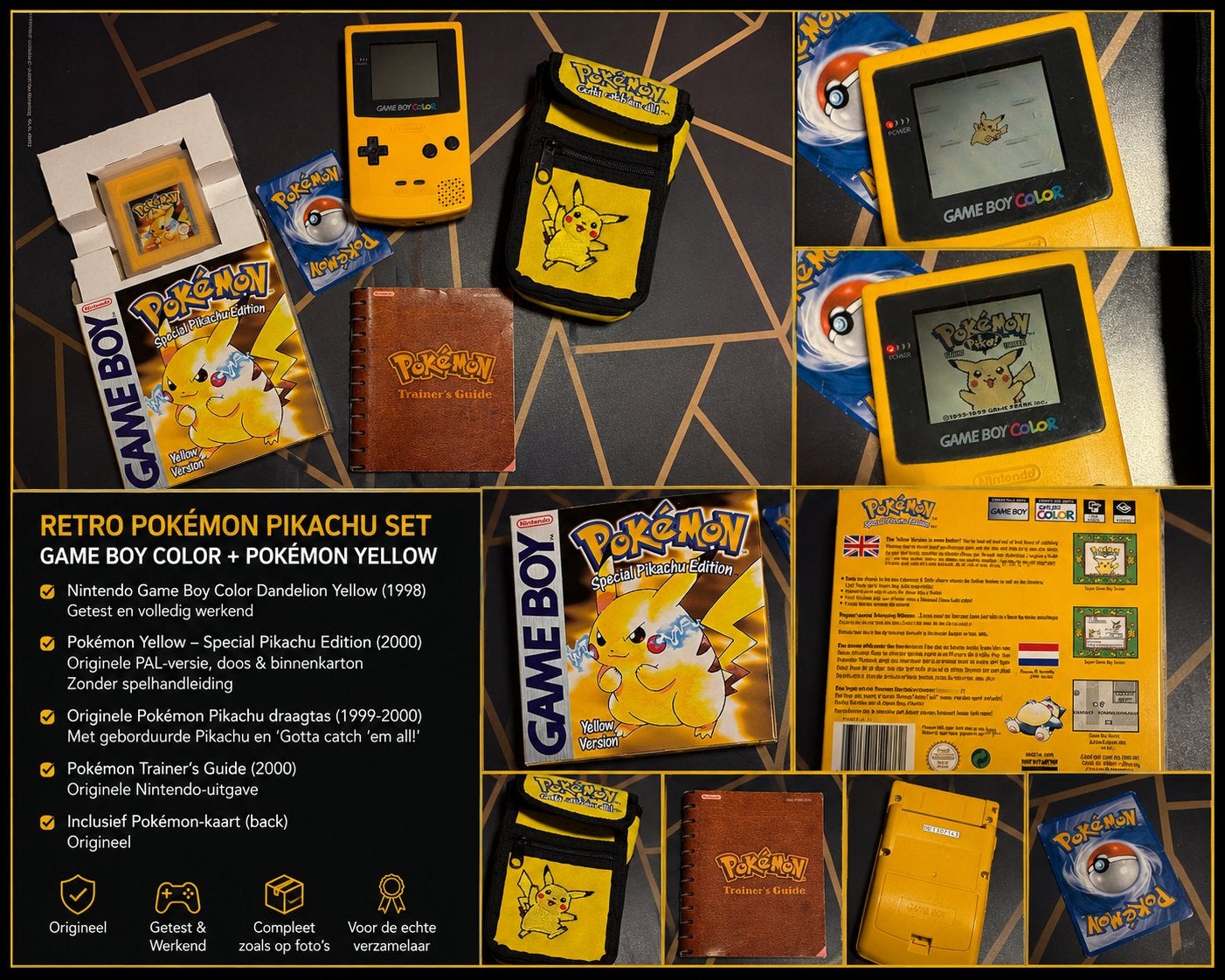 Retro Pokémon Game Boy Color Set – Origineel Nintendo, 1 speler, Ophalen of Verzenden, Role Playing Game (Rpg), Vanaf 3 jaar