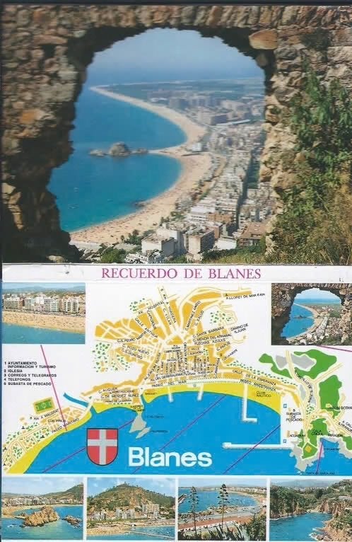 10 Ansichtkaarten van Spanje Blanes Recuerdo de Blanes, Ophalen of Verzenden, 1960 tot 1980, Ongelopen, Spanje