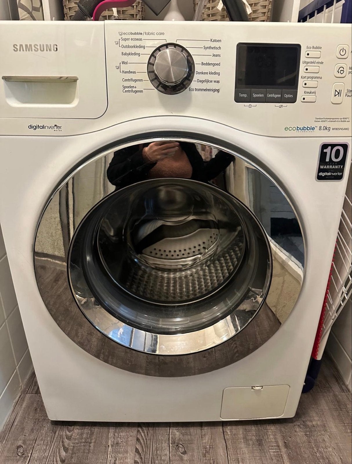 Samsung EcoBubble 8.0kg Wasmachine, Ophalen, 1200 tot 1600 toeren, Gebruikt, 8 tot 10 kg