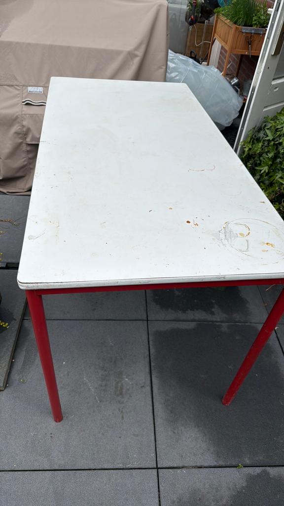 Wit tafelblad / 140 lang 75 cm hoog 70 cm breed, Doe-het-zelf en Verbouw, Werkbanken, Ophalen, Gebruikt