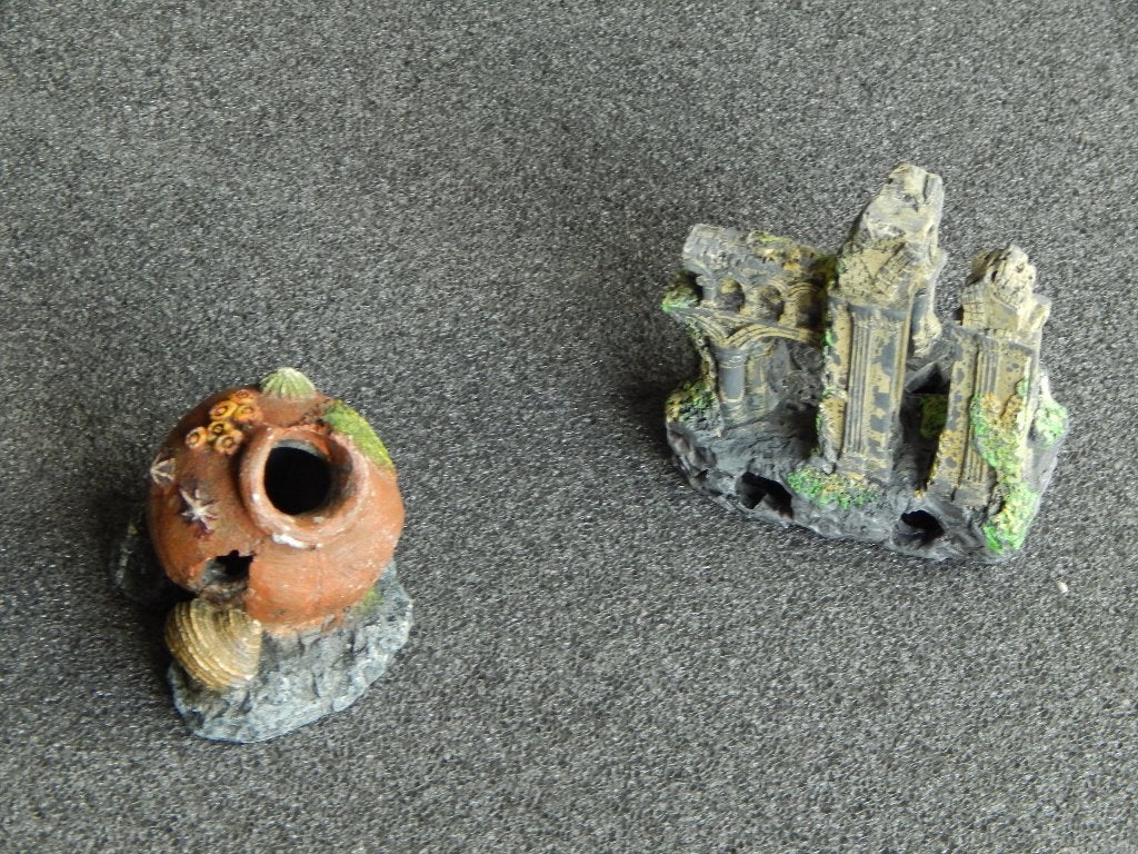 2x aquarium decoratiestuk, Ophalen of Verzenden, Gebruikt, Decoratie