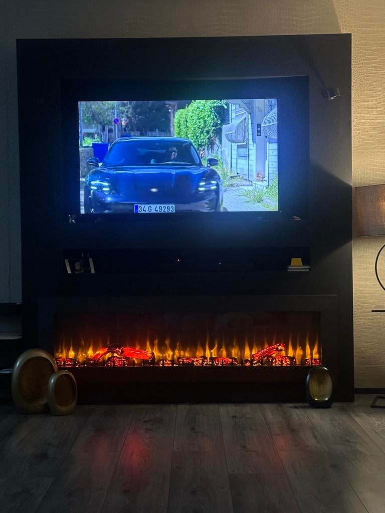Complete kant en klare Cinewal met sfeerhaard,  en Bluetooth, Ophalen of Verzenden