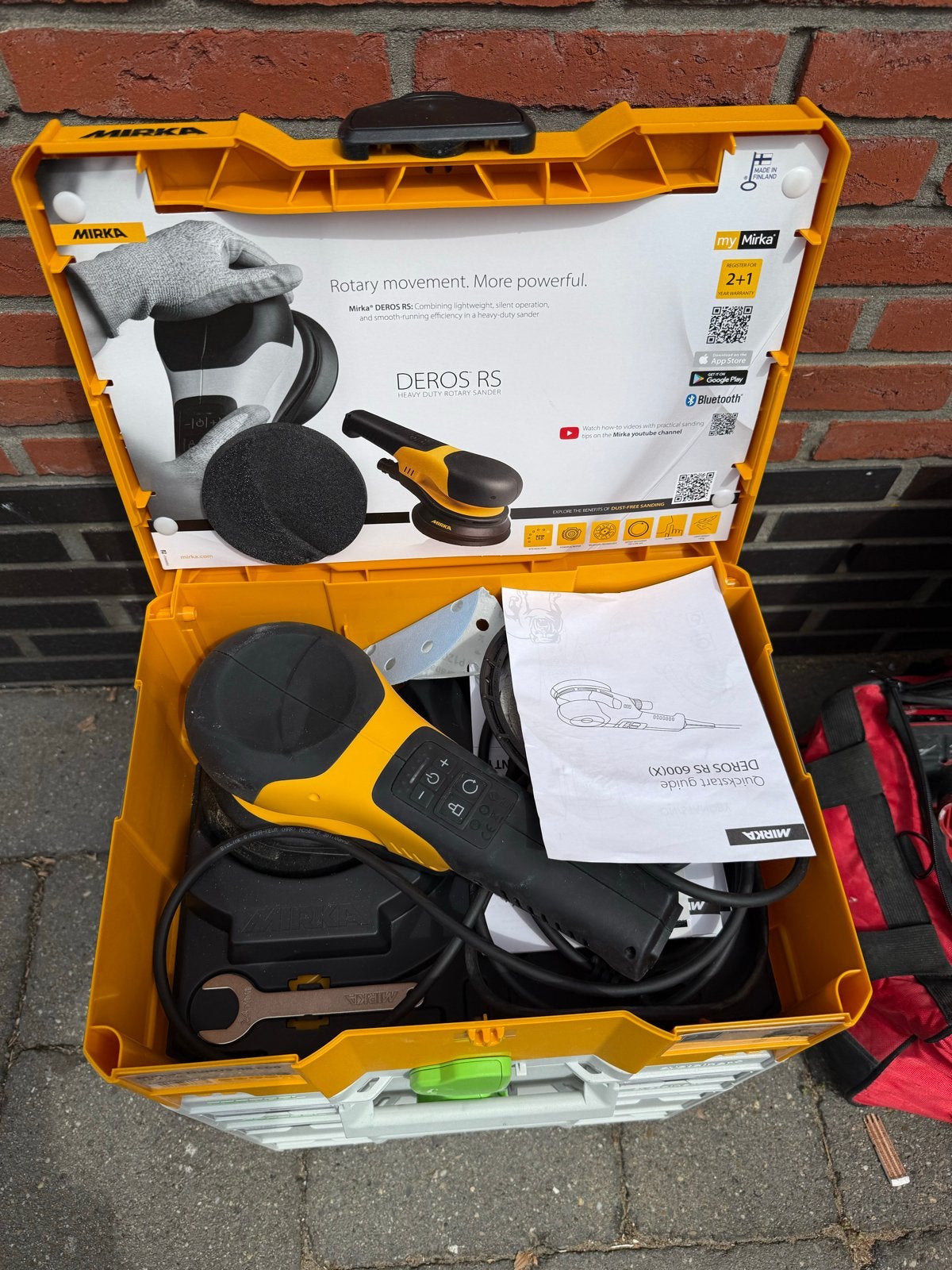 Mirka DEROS RS600 Excentrische Schuurmachine, Doe-het-zelf en Verbouw, Gereedschap | Schuurmachines, Ophalen, Zo goed als nieuw
