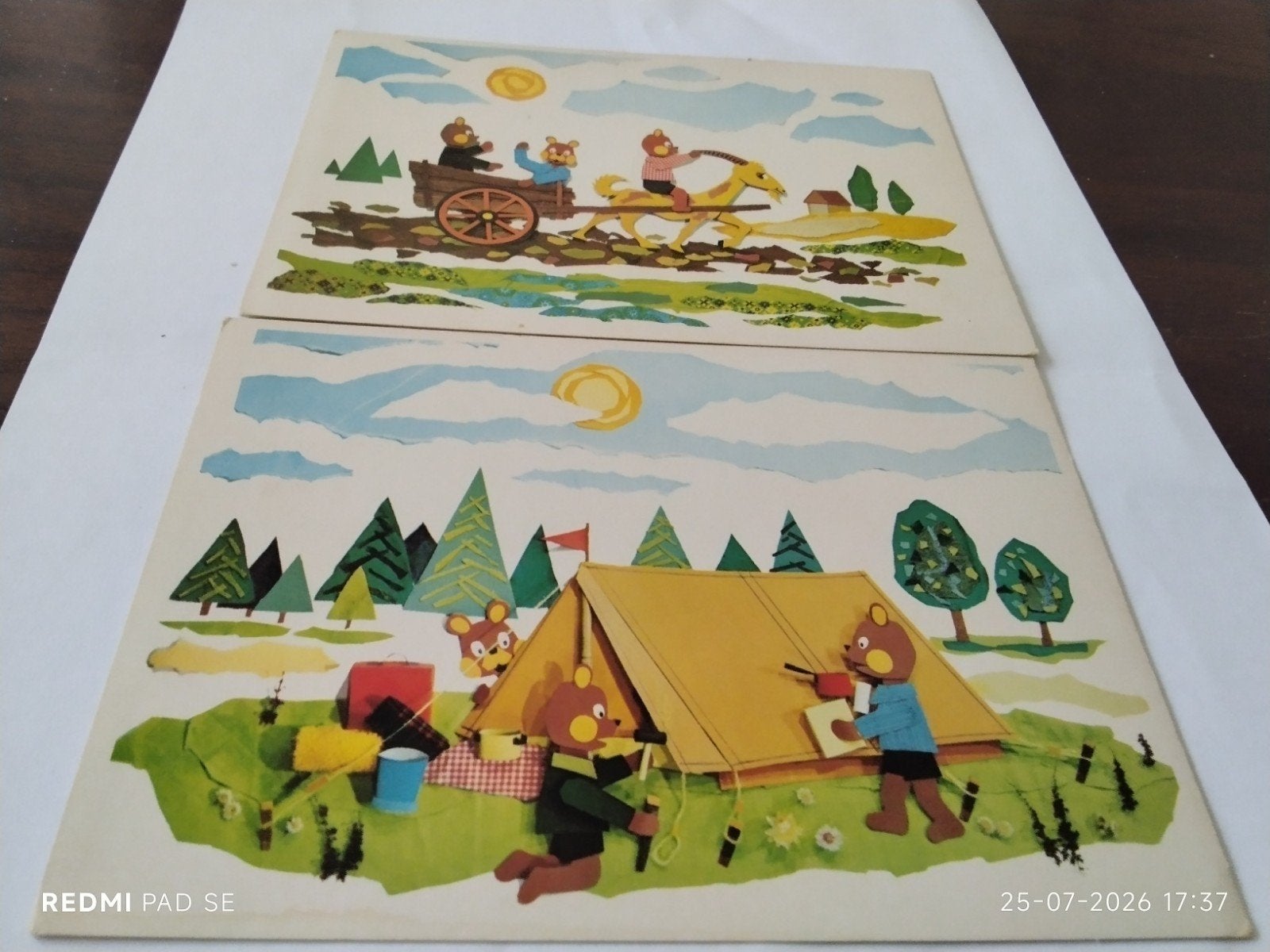 Twee ongelopen ansichtkaarten - Ontwerp George Riel, Verzamelen, Ophalen of Verzenden, 1960 tot 1980, Ongelopen