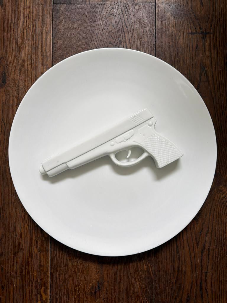 Pols Potten gun schaal keramiek 40 cm, Antiek en Kunst, Kunst | Designobjecten, Ophalen of Verzenden