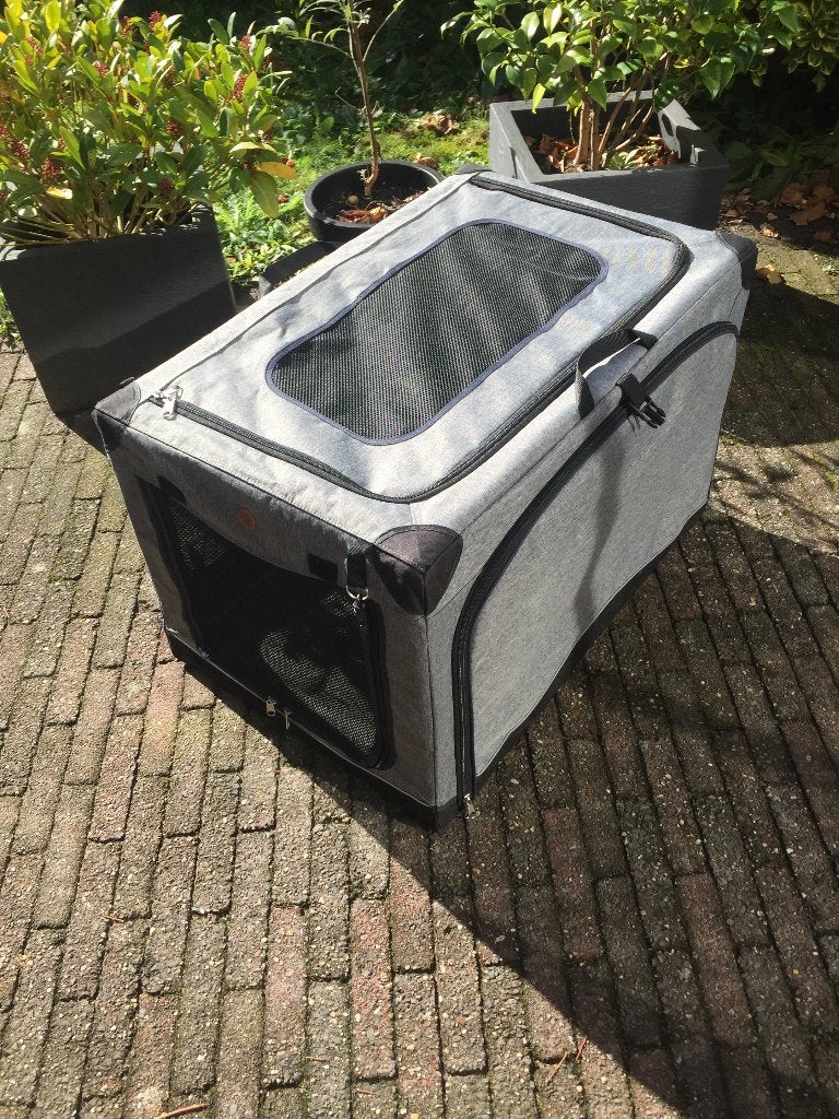 Hondenbench 49 x 49 x 76 Zooplus met draagtas, Dieren en Toebehoren, Ophalen, Gebruikt