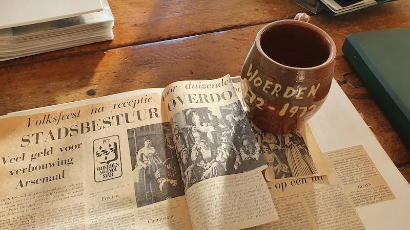 Gezocht bierpul / beker Woerden 600 jaar, Ophalen of Verzenden