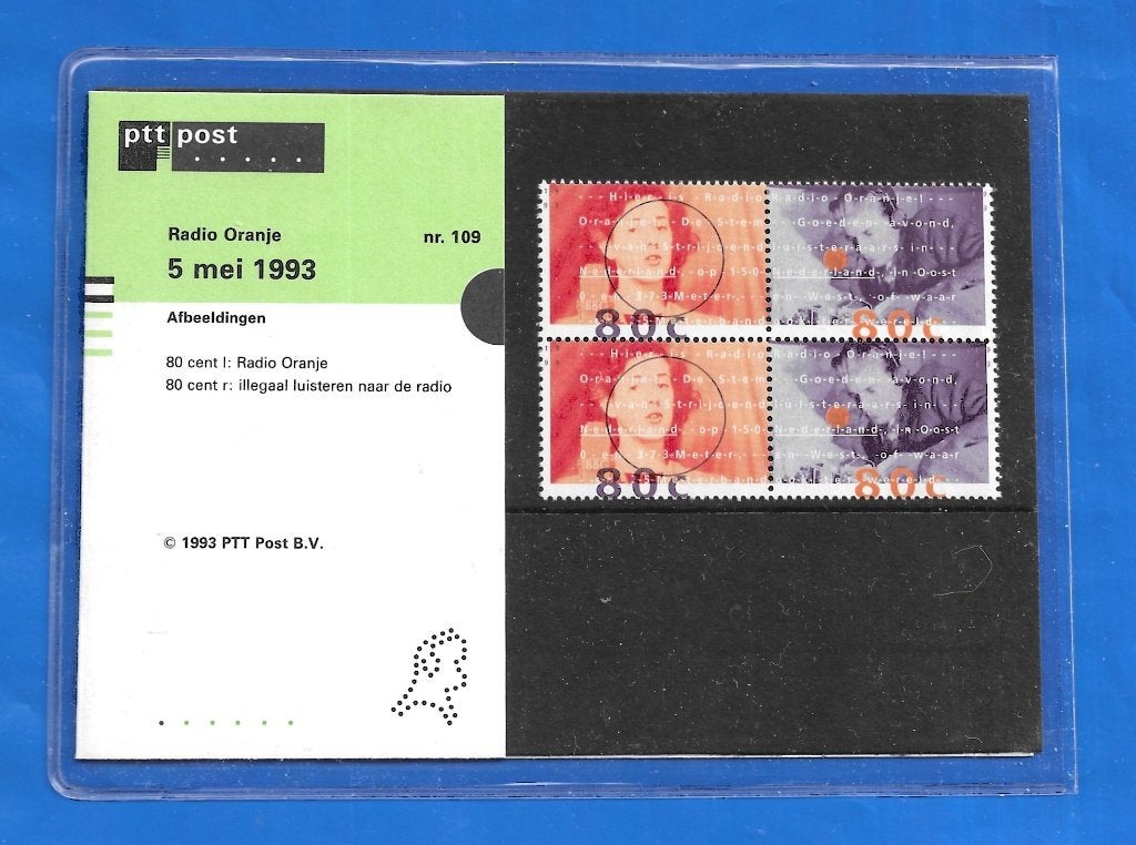 Postzegelmapje 109 - Radio Oranje, Verzenden, Na 1940, Postfris