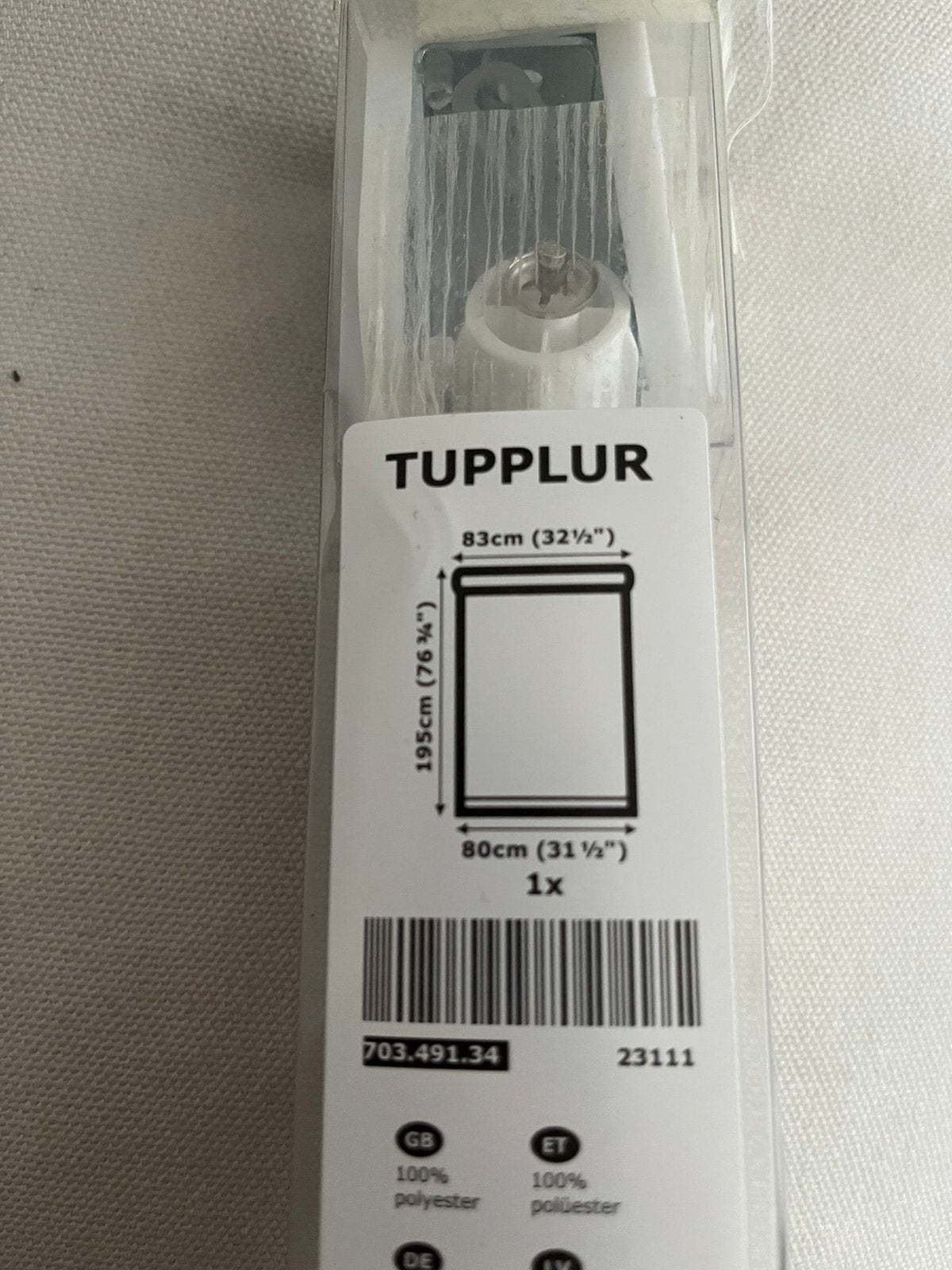 Rolgordijn IKEA TUPPLUR 195/80 cm, IKEA, Ophalen of Verzenden, Zo goed als nieuw, Rolgordijn