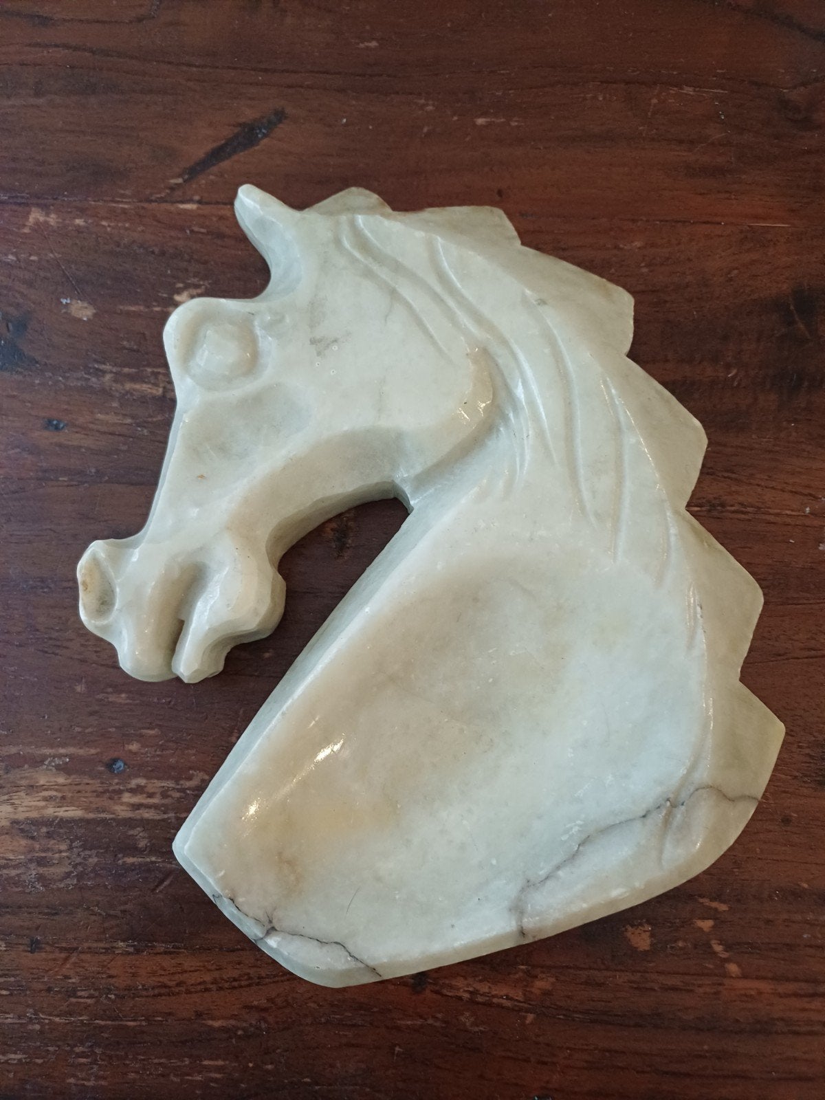 G5 Marmeren paardenhoofd sculptuur, Ophalen of Verzenden, 20 - 50 cm, Steen of Keramiek, Beeld