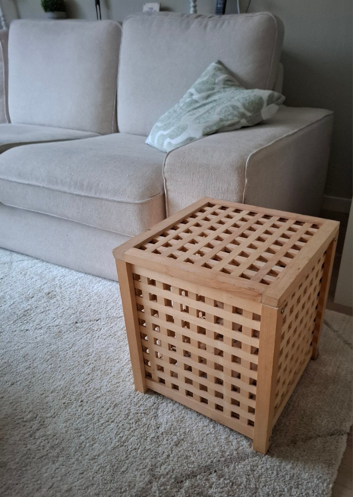 leuke houten wasmand  / tafeltje /opbergkist. Ikea Hol, Ophalen, Minder dan 50 cm, Gebruikt, Minder dan 50 cm