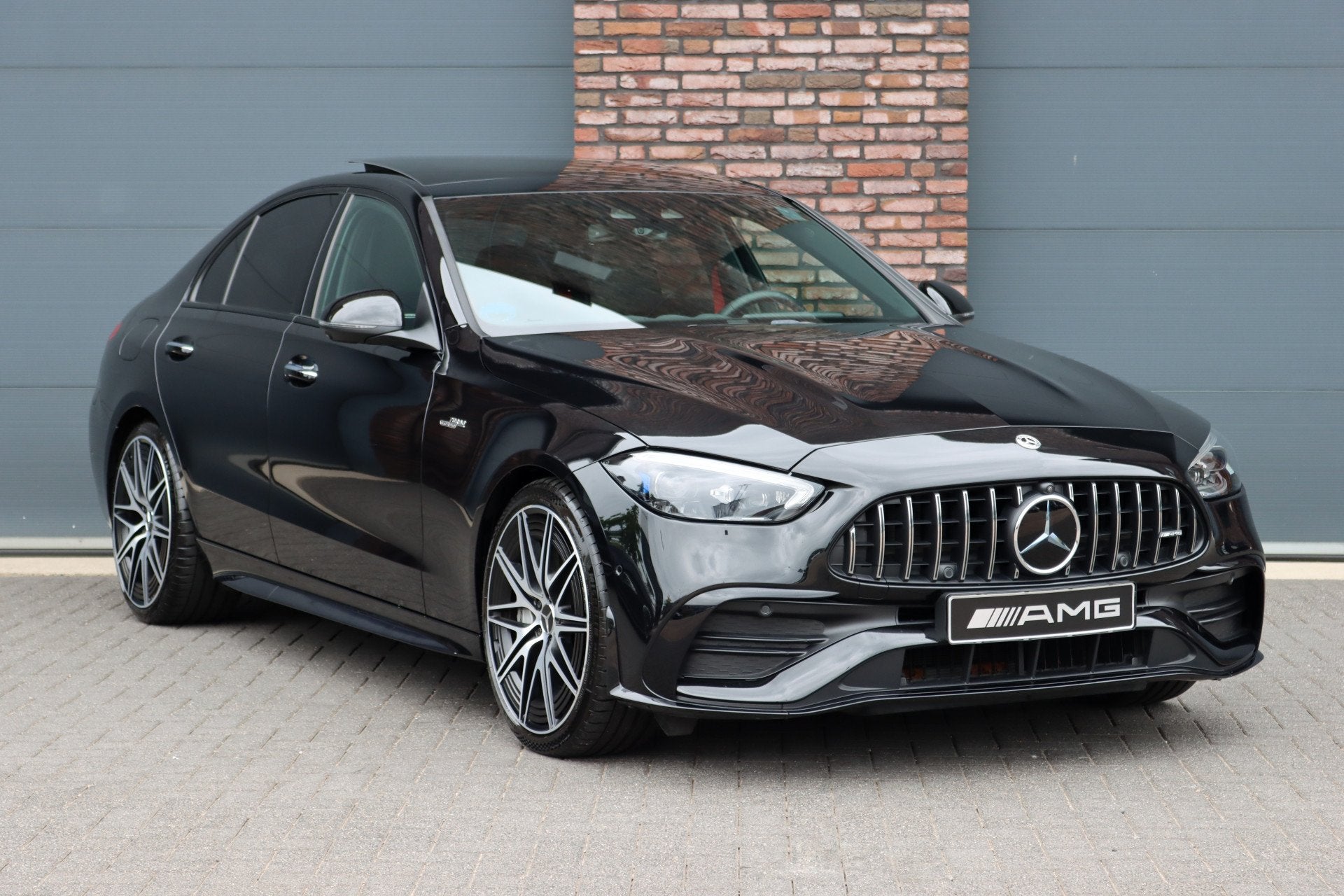 Mercedes-Benz C-Klasse AMG 43 4MATIC | 408pk | Achterasbestu, Auto's, Gebruikt, 4 cilinders, Zwart, Bedrijf