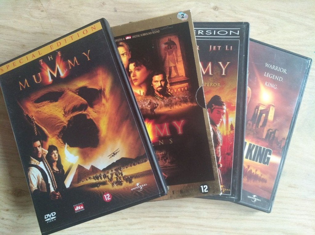 5 DVD's | The Mummy Trilogy + Scorpion King ( ZGAN ), Ophalen, Engels, Nederlands, Zo goed als nieuw