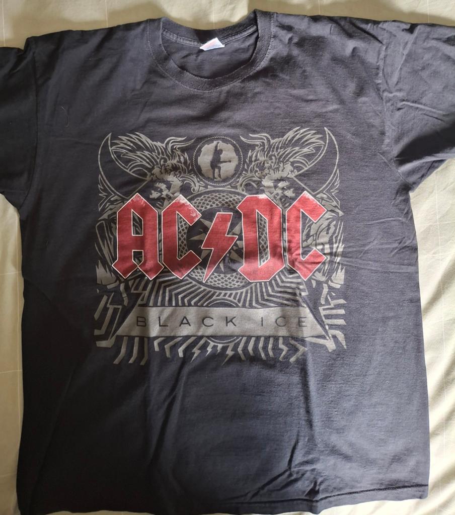 AC/DC Black Ice T-shirt - Collectors Item - Maat XL, Kleding | Heren, T-shirts, Zwart, AC/DC, Maat 56/58 (XL), Ophalen of Verzenden