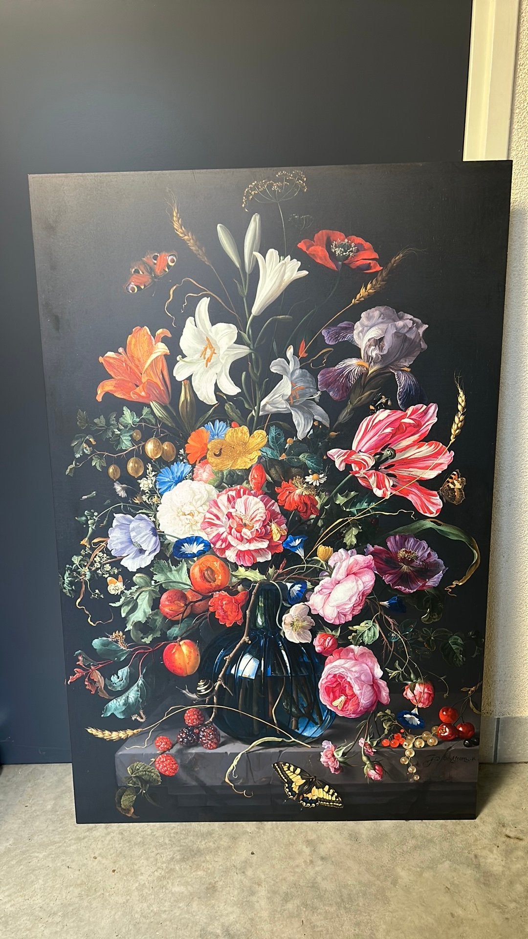 Vaas met bloemen. Jan Davidsz de Heem. 75 x 115 cm., Ophalen