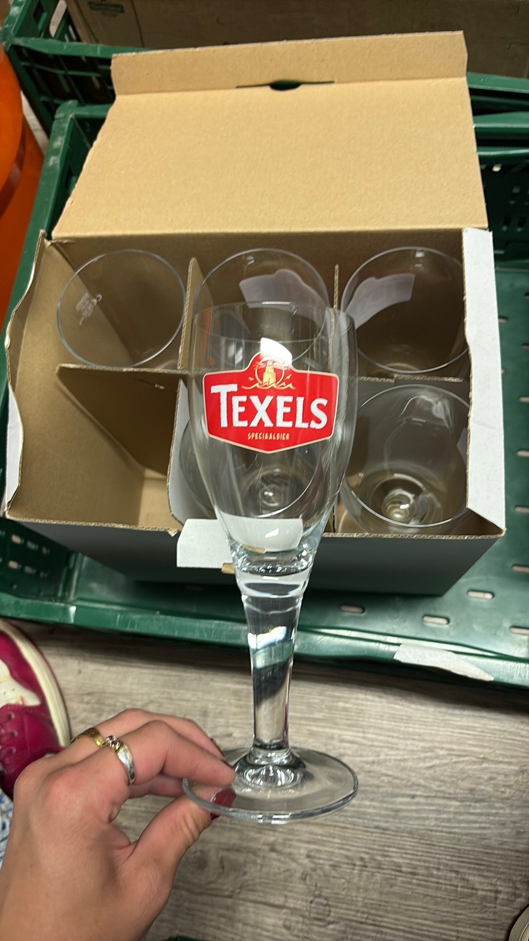 Texels speciaalbier glazen op voet 6 stuks nieuw!, Ophalen of Verzenden, Nieuw, Bierglas
