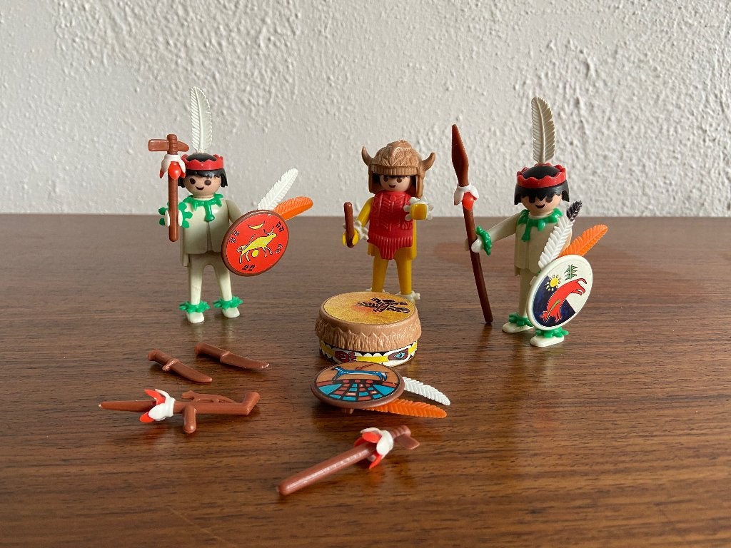 Playmobil 3569 indiaanse medicijnman en krijgers, Gebruikt, Complete set, Ophalen of Verzenden, Figuren