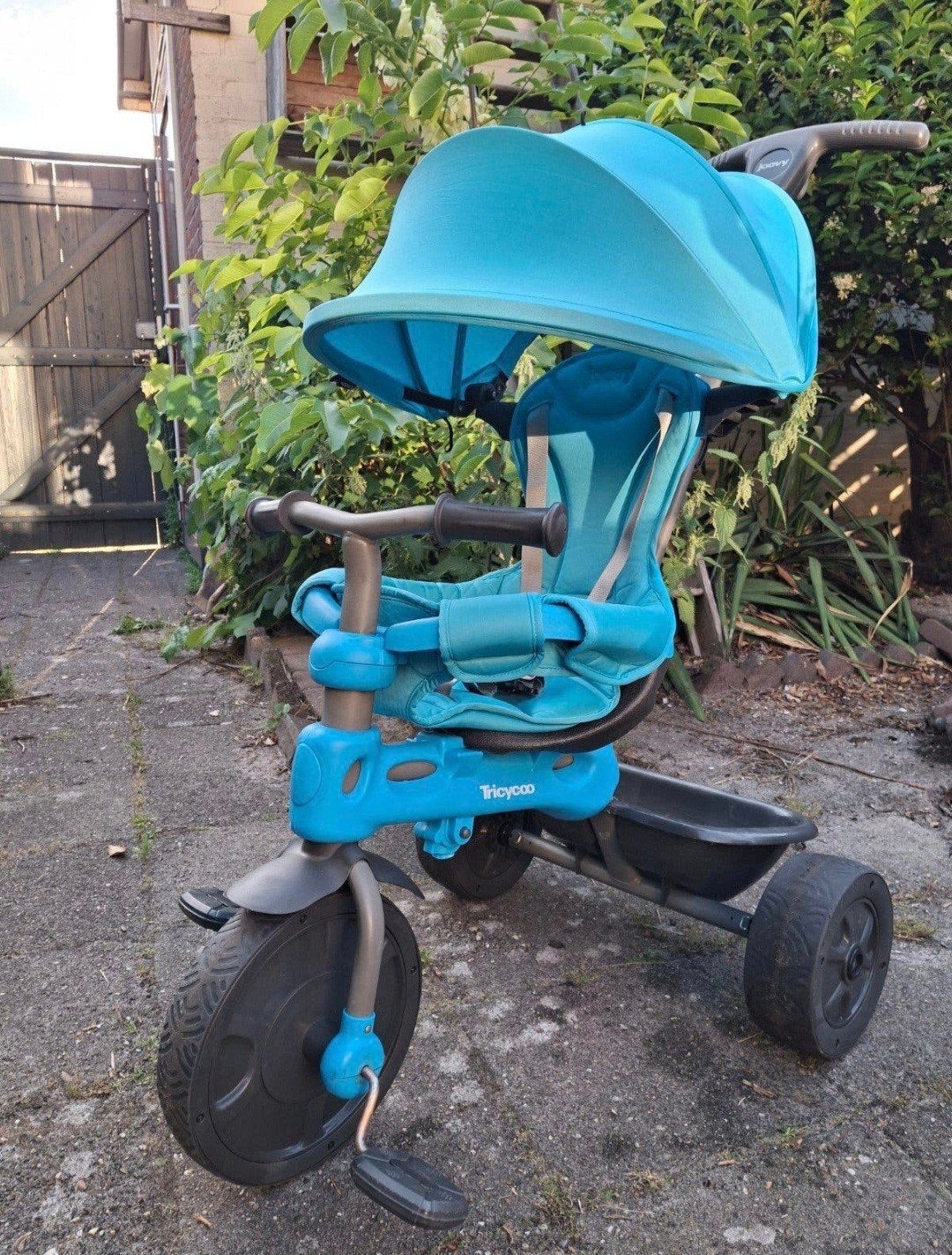 blauwe kinderfiets van joovy meegroei model, Fietsen en Brommers, Ophalen of Verzenden, Gebruikt, Minder dan 16 inch