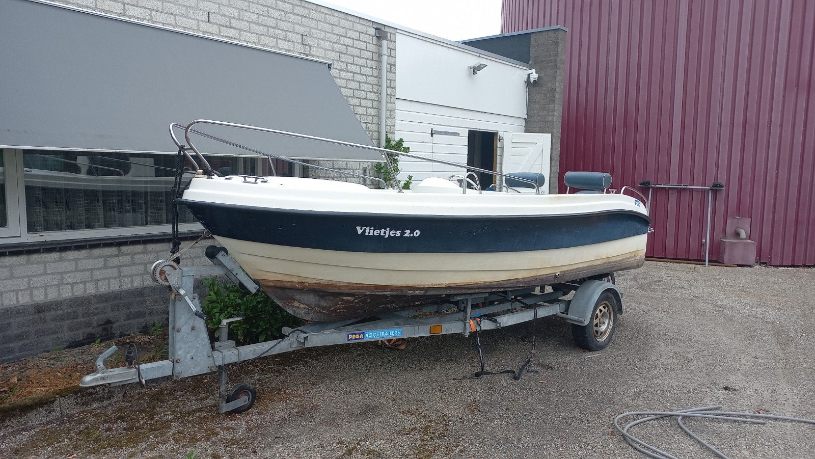 Consoleboot met Yamaha 9.9 Four Stroke, Watersport en Boten, Overige merken, Gebruikt, Buitenboordmotor, Afdekzeil