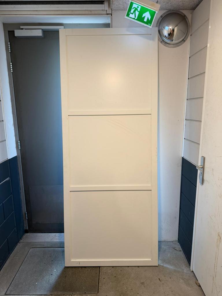 Witte houten Opdek woonkamer/binnendeur Nieuw!, Ophalen, 80 tot 100 cm, Binnendeur, Nieuw