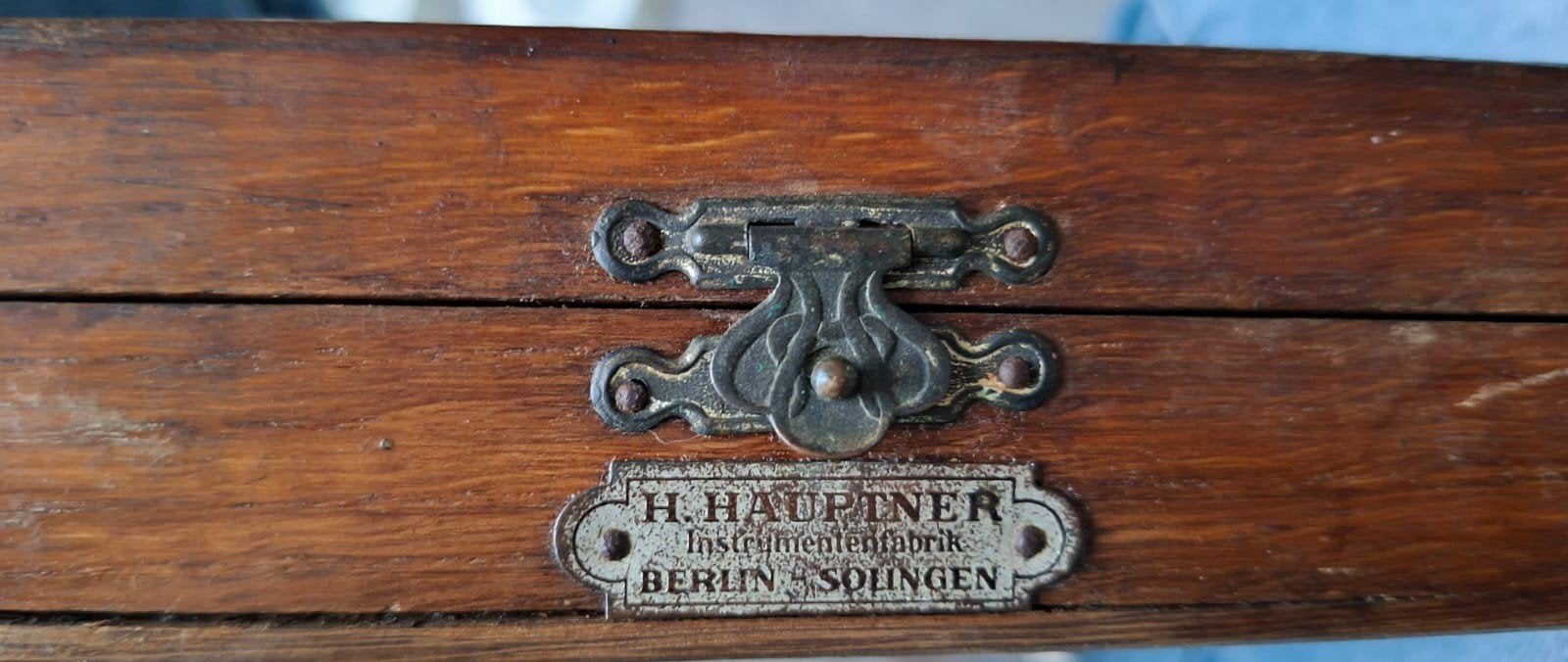 H. Hauptner Instrumentenfabrik Berlijn-Solingen kist, Ophalen of Verzenden