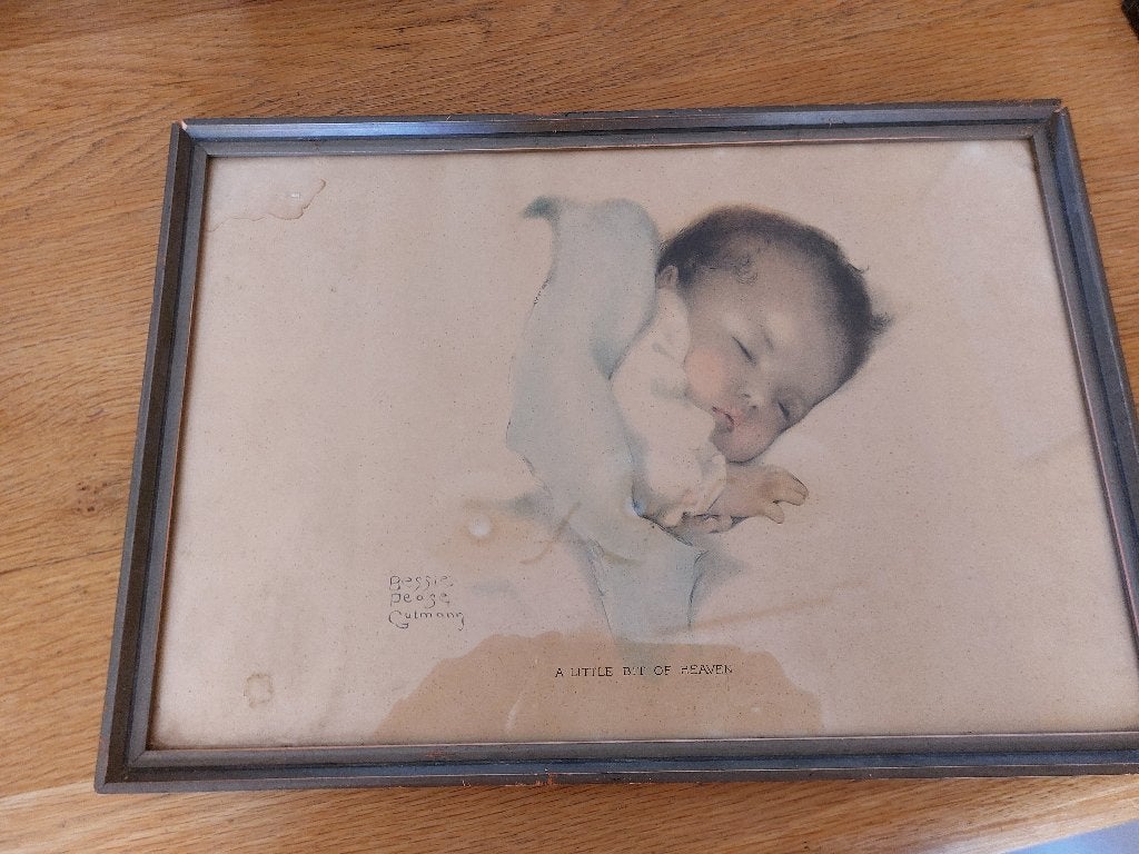 schilderij Bessie Pease,a little bit of heaven,ca. 42 x 29,5, Ophalen of Verzenden, Minder dan 50 cm, Schilderij