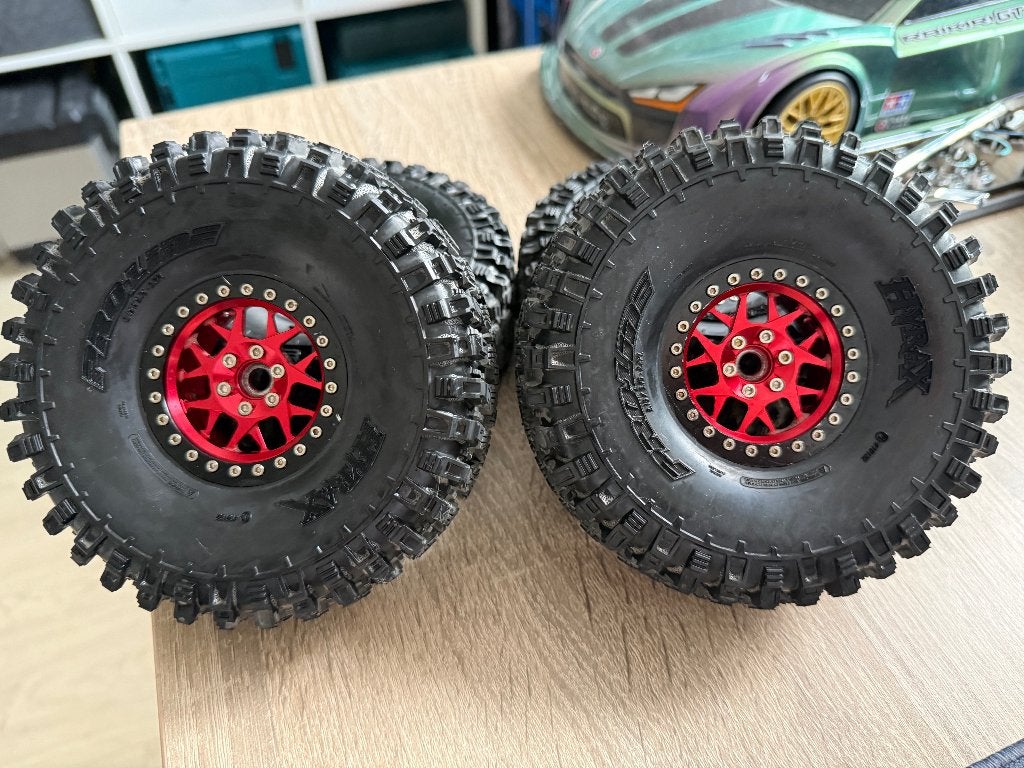 Proline Hyrax 2.2" G8 + Aluminium Beadlock velgen (Traxxas), Elektro, Auto offroad, Ophalen of Verzenden, Zo goed als nieuw