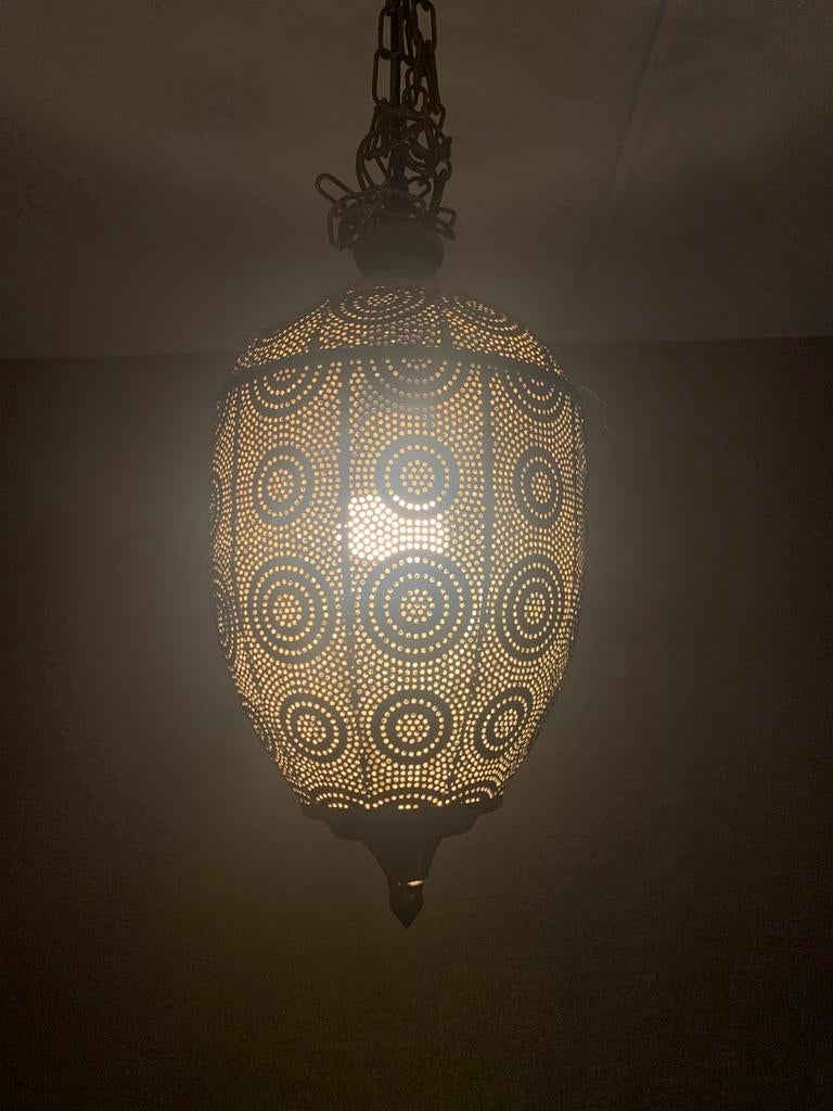 Oosterse koper gouden hanglamp, Ophalen, Zo goed als nieuw