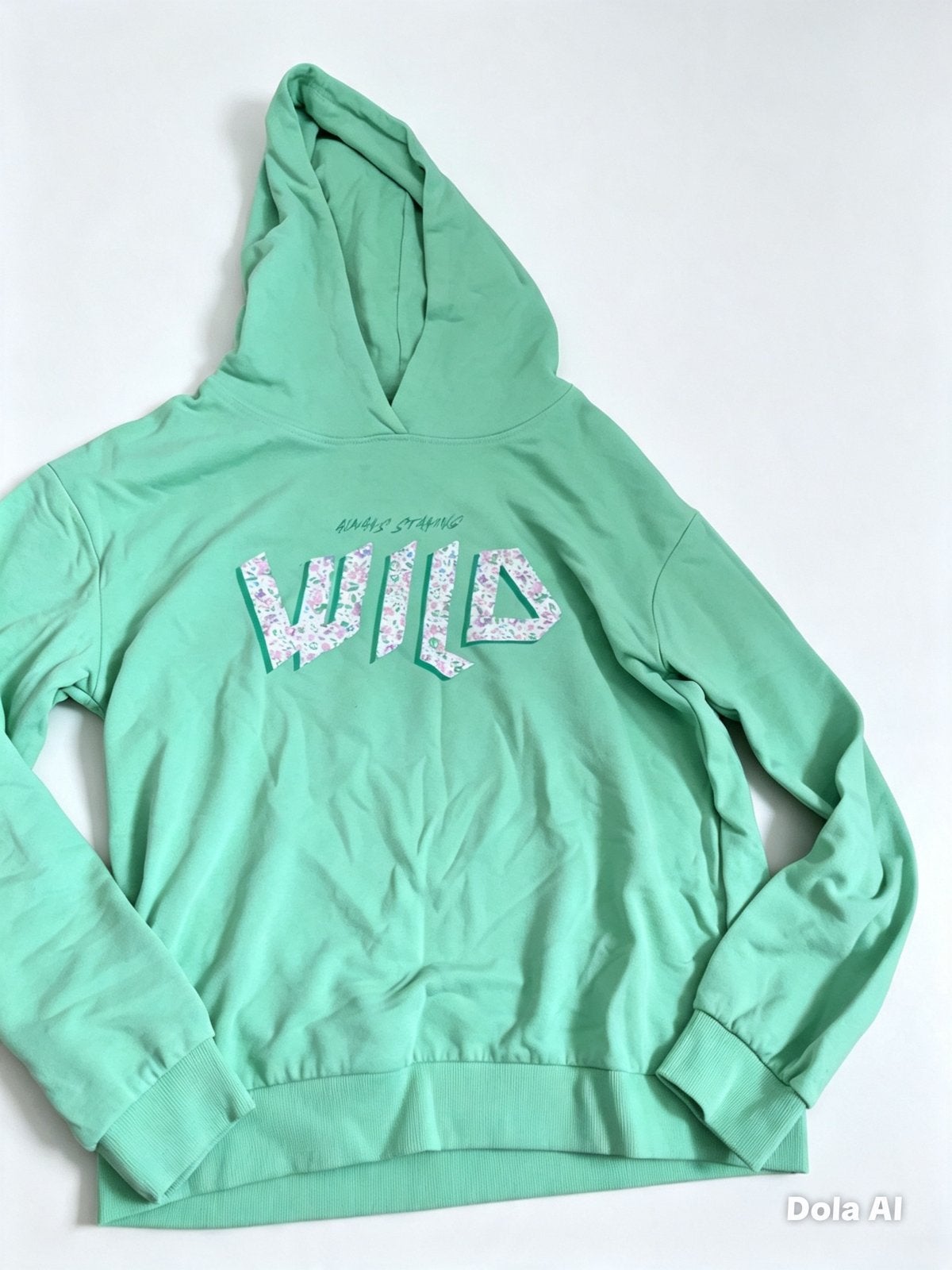 Groene hoodie met 'WILD' opdruk, Ophalen, Zo goed als nieuw, Maat 38/40 (M), Groen