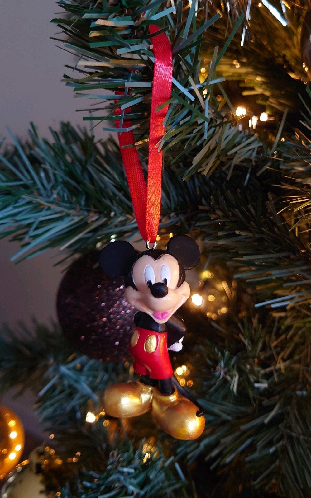 Disney Mickey Mouse kerst ornament hanger kerstbal, Ophalen of Verzenden, Mickey Mouse, Zo goed als nieuw