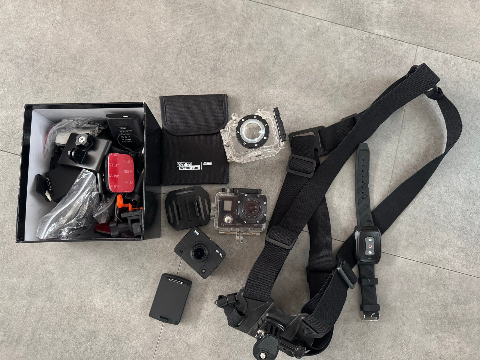 Rollei Action Camera met Uitgebreide Accessoires Set, Ophalen, Gebruikt, Rollei