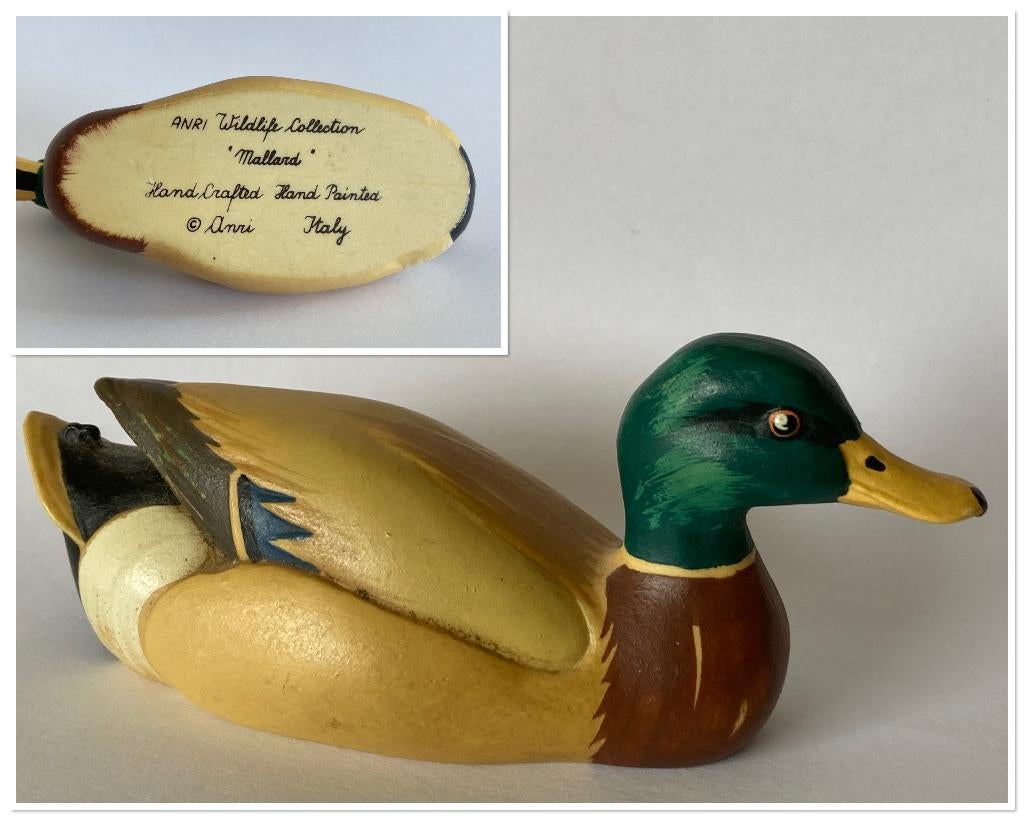 Anri Art  Mallard (wilde eend) wildlife collectie, Italy, Ophalen of Verzenden, Zo goed als nieuw, Dier