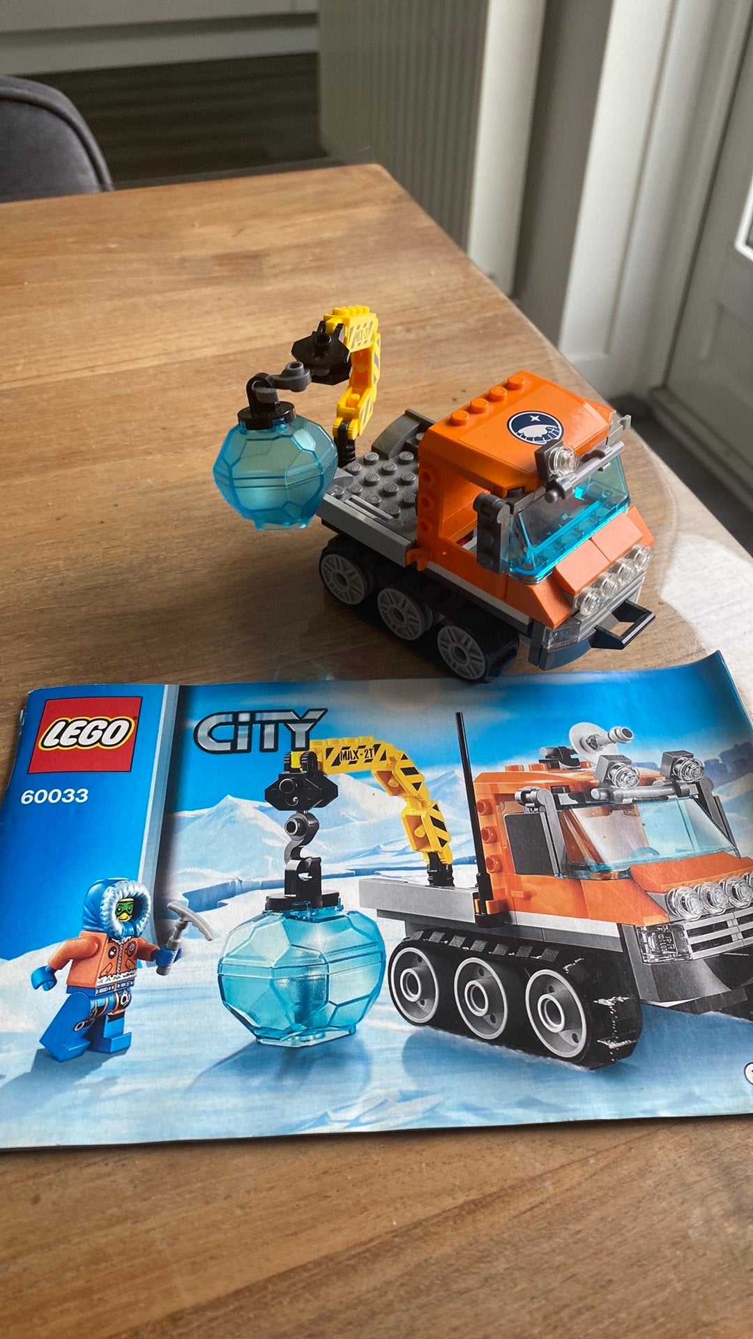 Lego City 60033 Arctische rupsvoertuig (niet compleet), Lego, Ophalen of Verzenden, Complete set, Inclusief instructies