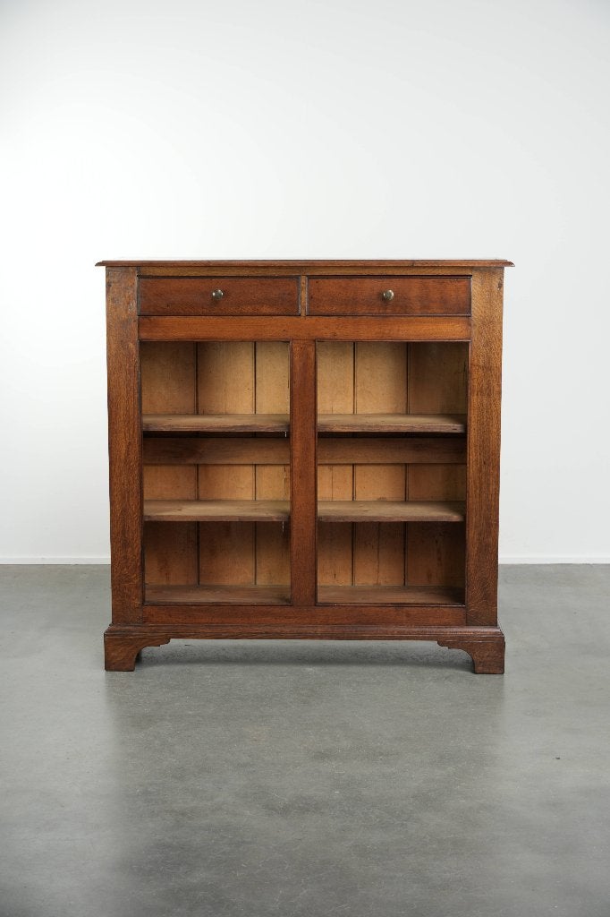 Antieke Engelse eikenhouten boekenkast van midden 19e eeuw, Antiek en Kunst, Ophalen