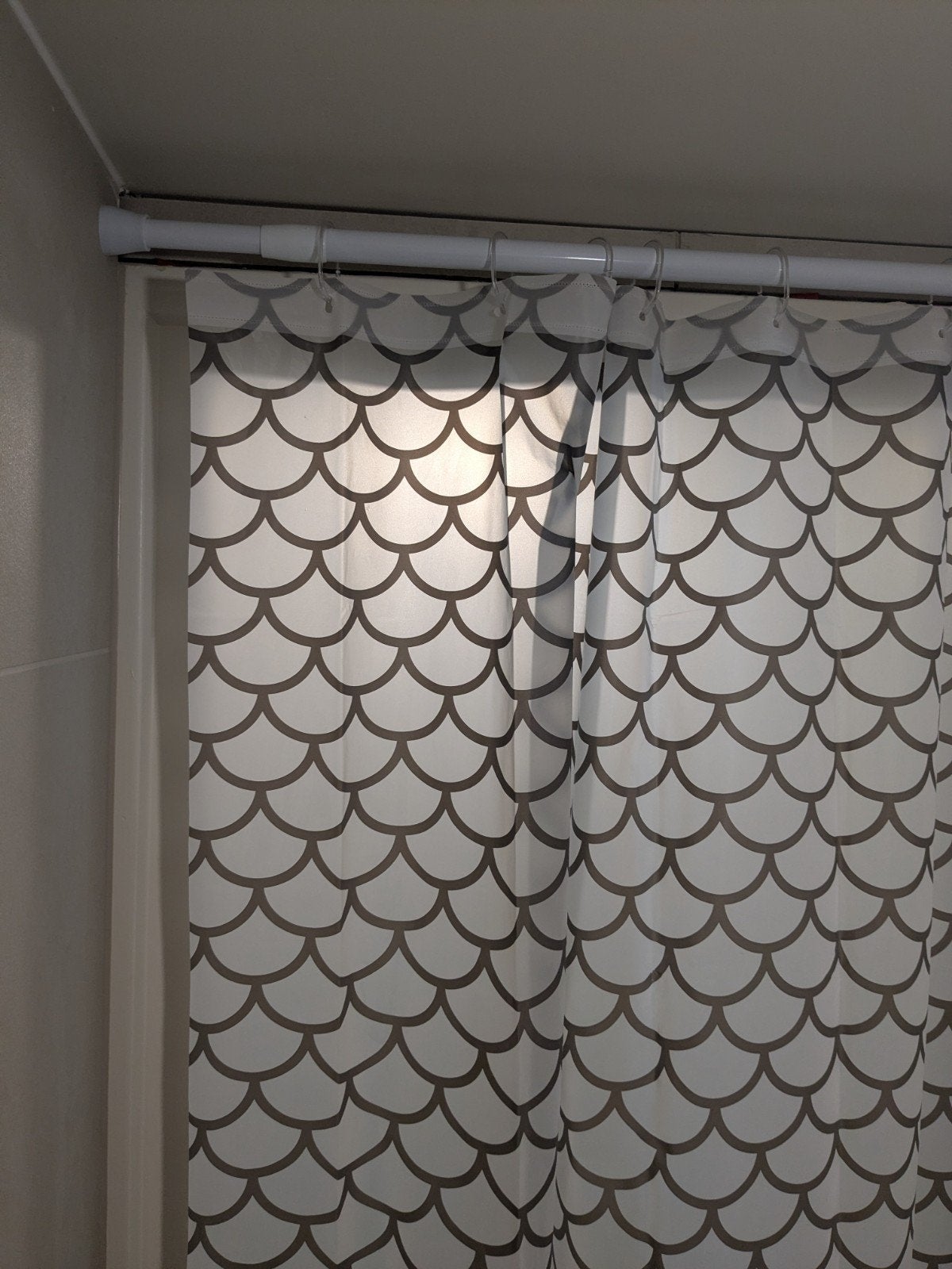 douche gordijn, Ophalen, Zo goed als nieuw, Wit, Douche-accessoire