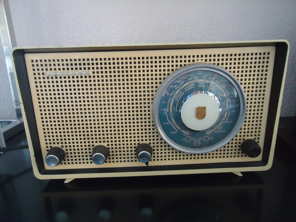 Vintage Philips Radio eind jaren 50 goede staat !, Verzenden, Gebruikt, Radio