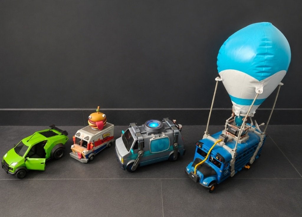 Fortnite voertuigen met poppetjes, Ophalen, Gebruikt