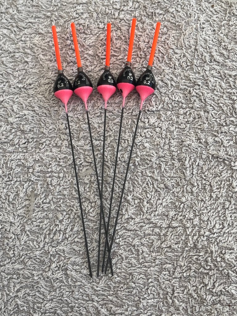 adv 293 /  NIEUW set 5 commercial dobbers CF 0,20gr, Ophalen of Verzenden, Nieuw, Dobber of Lood