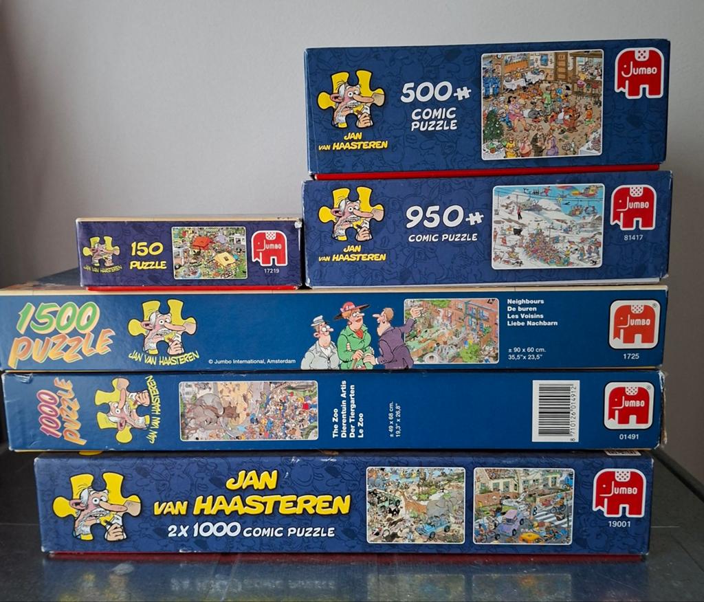 Jan van Haasteren puzzels  7x, Ophalen of Verzenden, 500 t/m 1500 stukjes, Zo goed als nieuw