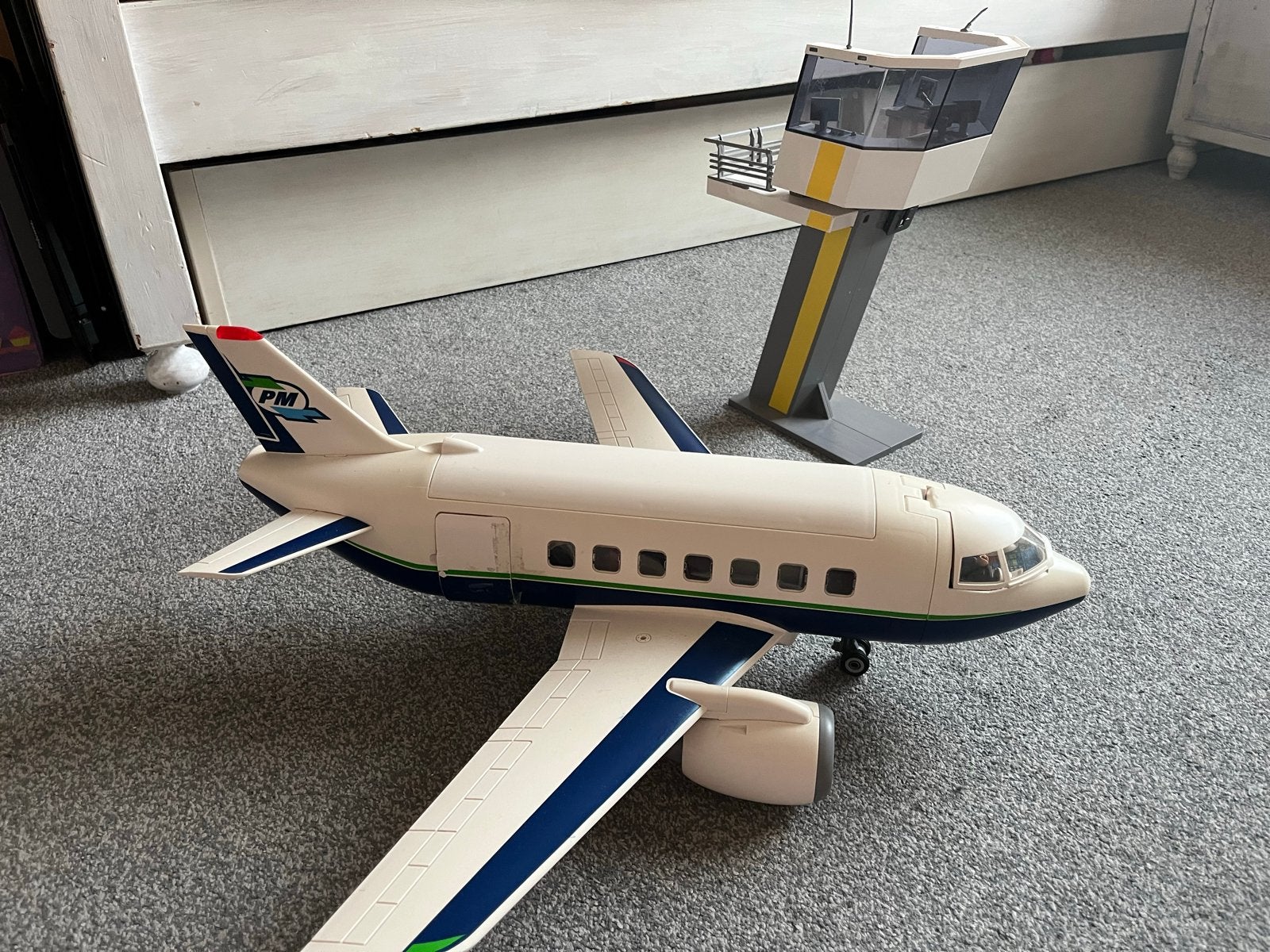 Playmobil Vliegtuig met verkeerstoren, Ophalen, Gebruikt, Complete set, Voertuig