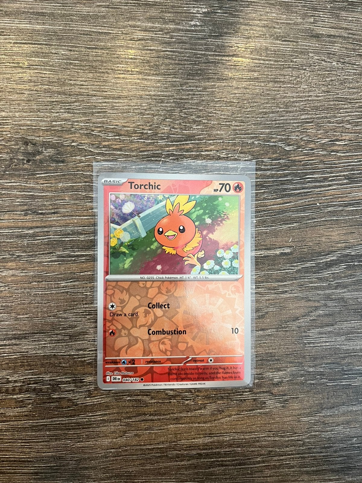 Torchic DRI 040/182 reverse holo, Ophalen of Verzenden, Zo goed als nieuw