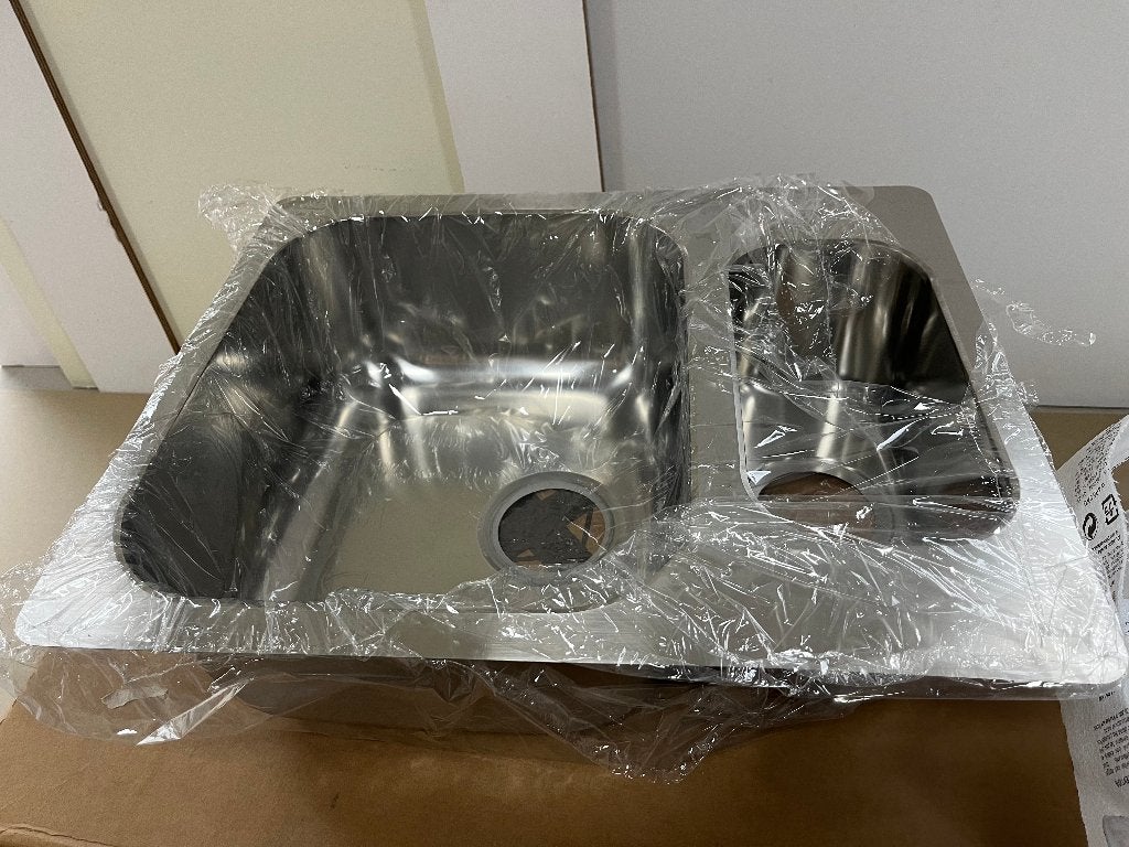 SMEG dubbele spoelbak RVS, Ophalen, Nieuw, 50 tot 100 cm, Minder dan 100 cm