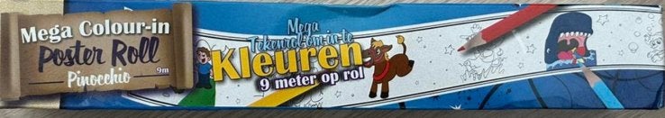 Nieuw MEGA TEKEN ROL OM IN TE KLEUREN 9 meter op rol, Ophalen of Verzenden, Nieuw, Papier, Schets- of Tekenboek