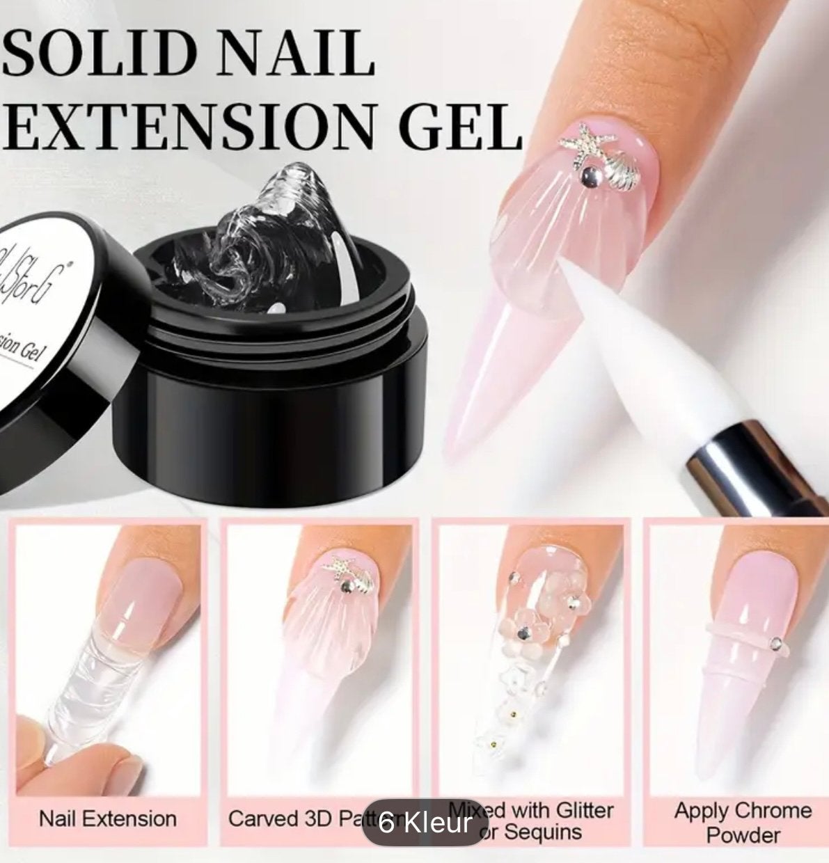 Solid Nail Extension Gel. Nagels, ., Nieuw, Ophalen of Verzenden, .