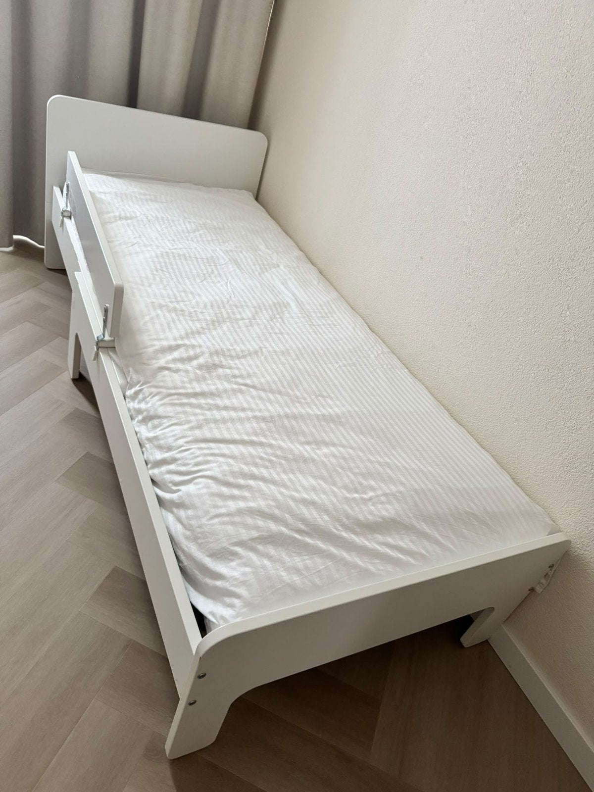 IKEA meegroeibed – ideaal voor kinderen, Ophalen, Verstelbaar, Eenpersoons, Wit