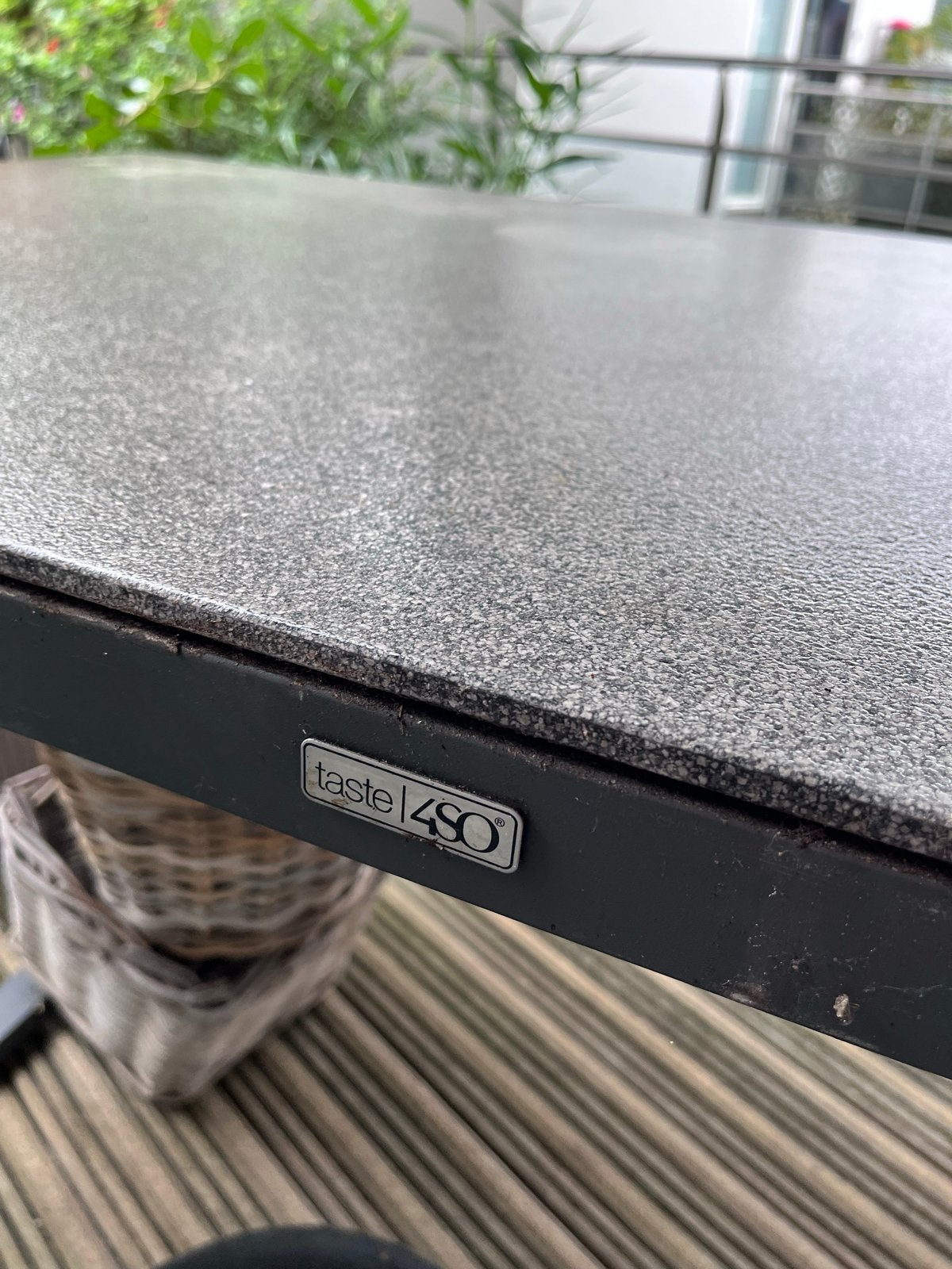 GRATIS: Taste 4SO tuintafel - Gebruikt, maar in goede staat, Ophalen, Gebruikt, Rechthoekig, Metaal