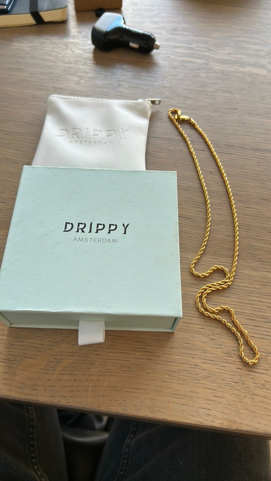 Clean rope ketting verguld, Sieraden, Tassen en Uiterlijk, Kettingen, Ophalen of Verzenden, Zo goed als nieuw, Goud, Overige materialen