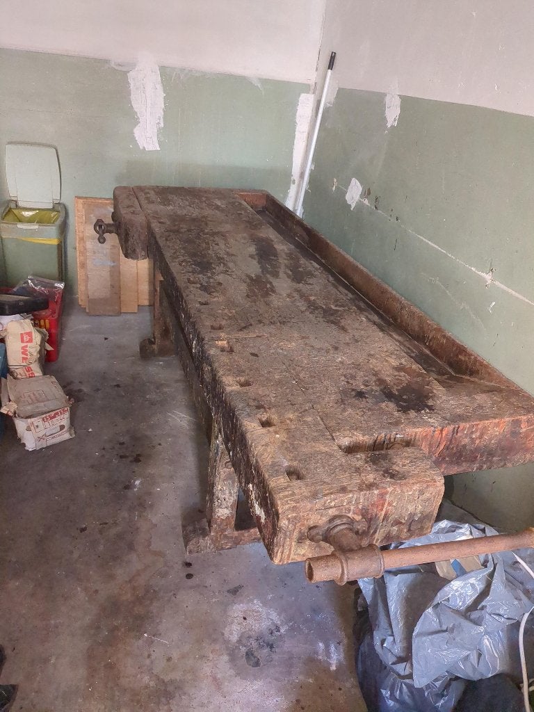 werkbank, Doe-het-zelf en Verbouw, Werkbanken, Ophalen, Gebruikt, 170 cm of meer, Bankschroef