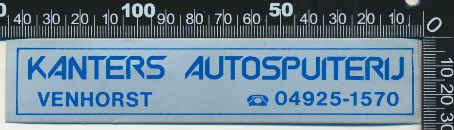 Sticker: Kanters Autospuiterij - Venhorst, Verzamelen, Stickers, Zo goed als nieuw, Auto of Motor, Ophalen of Verzenden