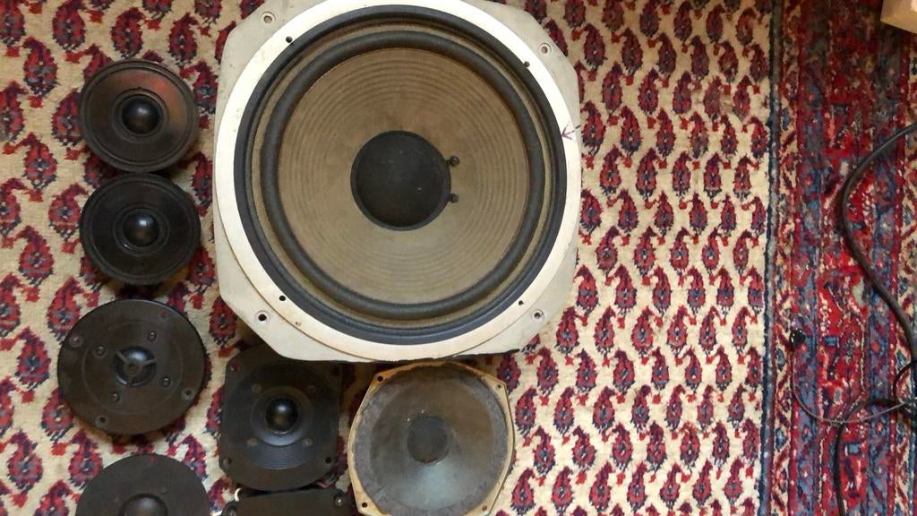 Diverse woofer/mid/tweeter jbl sony itt b&w etc, JBL, Ophalen of Verzenden, Zo goed als nieuw, 120 watt of meer
